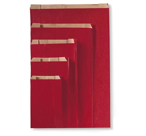 Pochette cadeau kraft rouge 12 x 19 x 4 5 cm (lot de 250)