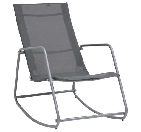 Vidaxl chaise à bascule de jardin gris 95x54x85 cm textilène