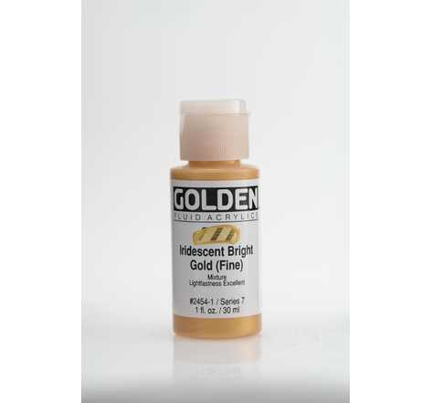 Peinture acrylic fluids golden vii 30ml iridescent or brillant fin
