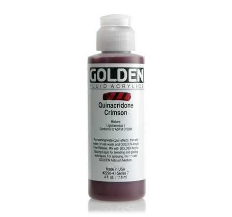 Peinture acrylic fluids golden vii 119ml carminée quinacridone