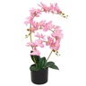 Vidaxl plante artificielle avec pot orchidée 65 cm rose