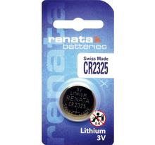 Blister de 1 Pile bouton lithium CR2325 3V 190 mAh RENATA
