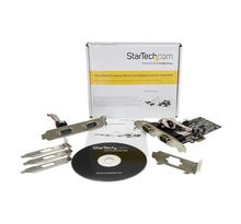 StarTech.com Carte PCI Express avec 4 Ports DB-9 RS232 - Adaptateur PCIe Série - UART 16550 (PEX4S553)