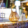 Lanterne solaire décorative havane small bois clair bambou h38cm