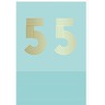 Carte D'anniversaire 55 Ans En Or - Bleu Turquoise - A Message - Pour Homme Et Femme - 11 5 X 17 Cm - Draeger paris