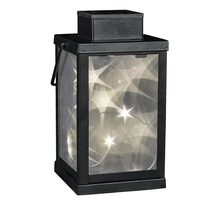 Lanterne magique 3D solaire COSMO Noir Verre H24cm
