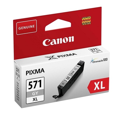 Canon Cartouche d’Encre Pixma ChromaLife 100 571 Gris XL (lot de 2)