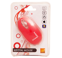 URBAN FACTORY Urban Factory Cristal Mouse Optical USB 2.0, 800dpi, Internal Light, Red