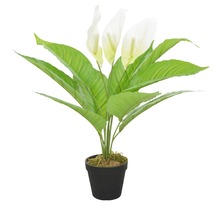 Vidaxl plante artificielle anthurium avec pot blanc 55 cm