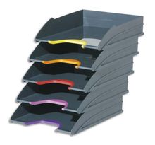 Set de 5 corbeilles à courrier Varicolor - Dimensions : L34 x H35 x P26,5 cm coloris assortis (jeu 5 unités)