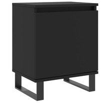 vidaXL Table de chevet noir 40x30x50 cm bois d’ingénierie