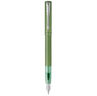 Parker vector xl stylo plume  laque verte métallisée sur laiton  plume moyenne  encre bleue  coffret cadeau