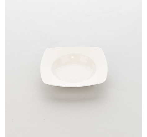 Assiette creuse porcelaine ecru liguria 210 x 210 mm - lot de 6 - stalgast - porcelaine210