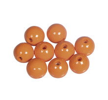 Perle en bois orange ronde ø 12 mm 32 pièces