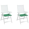 vidaXL Coussins de chaise de jardin 2 Pièces vert 40x40x3 cm tissu oxford