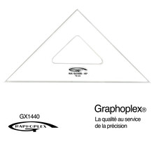 Equerre 45° 3 bords anti-taches 16 cm - Graphoplex