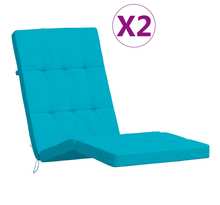 vidaXL Coussins de chaise longue lot de 2 turquoise tissu oxford