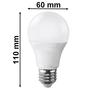 Ampoule e27 led 9w 220v a60 180° - blanc froid 6000k - 8000k - silamp