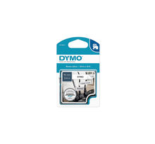 Dymo labelmanager cassette ruban d1 hautes performances  nylon flexible  19mm x 3 5m  noir/blanc