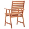 Vidaxl chaises à dîner d'extérieur 2 pièces avec coussins acacia massif