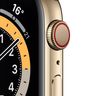 Apple Watch Series 6 GPS + Cellular, 44mm Boîtier en Acier Inoxidable Or avec Bracelet Sport Vert de Chypre