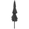 Vidaxl parasol à 3 niveaux avec mât en aluminium anthracite 3 5 m