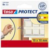 Protect Lot de 8 pare-chocs de protection carré 10 x 10mm Blanc TESA