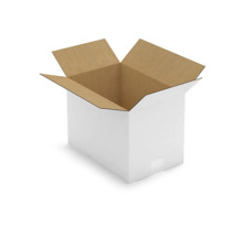 Caisse carton blanche simple cannelure raja 35x23x25 cm (lot de 25)
