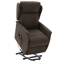 Vidaxl fauteuil inclinable marron foncé tissu