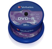 DVD+R 4.7 GB 16 X Spindle (paquet 50 unités)