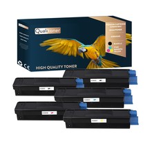 Qualitoner x5 toners 42804540 (noir x2 + cyan + magenta + jaune) compatible pour oki