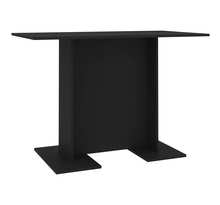 Vidaxl table de salle à manger noir 110 x 60 x 75 cm aggloméré