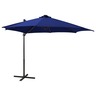 Vidaxl parasol déporté avec mât et lumières led bleu azuré 300 cm