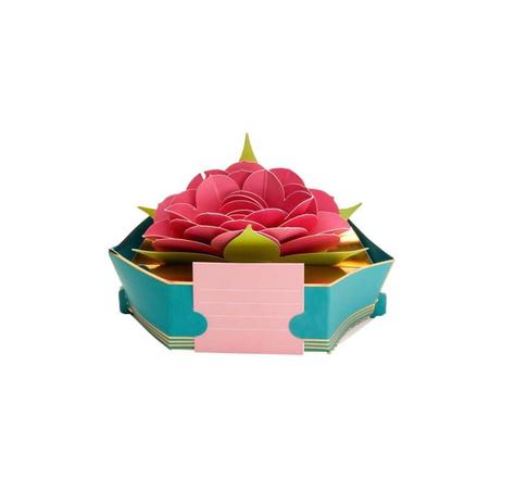 Carte pop up 3d - fleur de lotus - draeger paris