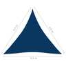 135563 vidaxl sunshade sail oxford fabric triangular 4,5x4,5x4,5 m blue