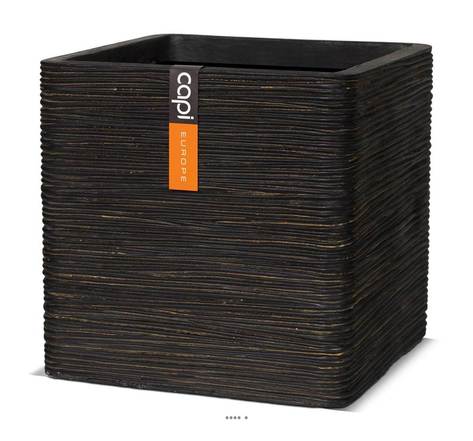 Bac Fibres et magnesium Hora Ext. Cube L 30 x 30 x H30 cm Chocolat