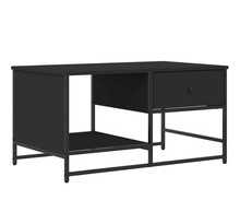 vidaXL Table basse noir 85 5x51x45 cm bois d'ingénierie