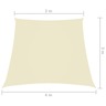 Vidaxl voile de parasol tissu oxford trapèze 3/4x3 m crème