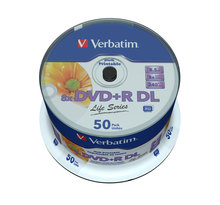 VERBATIM DVD+R DL 8.5 Go 8x 240 min (par 50, spindle)