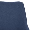 Vidaxl chaise pivotante de salle à manger bleu tissu