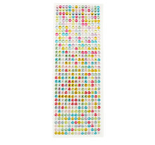 Stickers strass ronds multicolores 0 6 cm 504 pièces