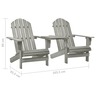 Vidaxl chaises de jardin adirondack avec table bois de sapin gris