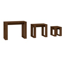 Vidaxl tables gigognes 3 pièces chêne marron bois d'ingénierie