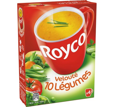 Royco Soupe déshydratée 10 légumes 4x12.4g