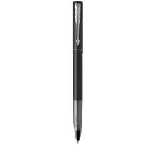 Parker vector xl stylo roller, laque noire métallisée sur laiton, recharge noire pointe fine, coffret cadeau
