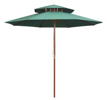 Vidaxl parasol de terrasse 270 x 270 cm poteau en bois vert