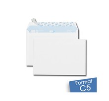 Lot de 50 enveloppes blanches c5 auto-adhésives (sf)