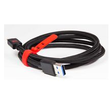 Cable USB 3.0 Crosscall USB A Mâle vers USB Type C 1,2m plat (Noir)