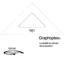 Equerre 45° 3 bords droits 37 cm - Graphoplex