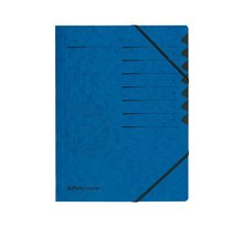 Trieur easyorga A4 en carton 7 compartiments + élastiques Bleu HERLITZ